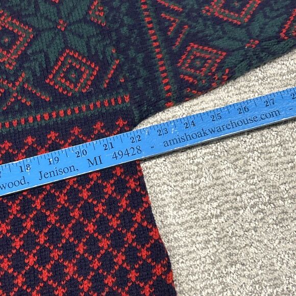 Viking Cardigan Sweater Womens Large Wool Celtic Buttons Geometric Christmas - Picture 6 of 7